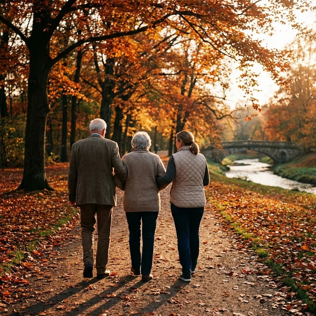 OCHEAC home care team members walking outdoors in a park